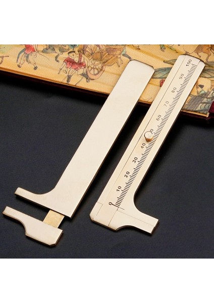 Metal Pirinç Tek/çift Ölçekli Mini Pirinç Ölçeği 80/100MM Sürgülü Ölçer Sürmeli Kumpas Cetvel Cep Ölçme Aracı Sürmeli Kumpas (Yurt Dışından) modelleri