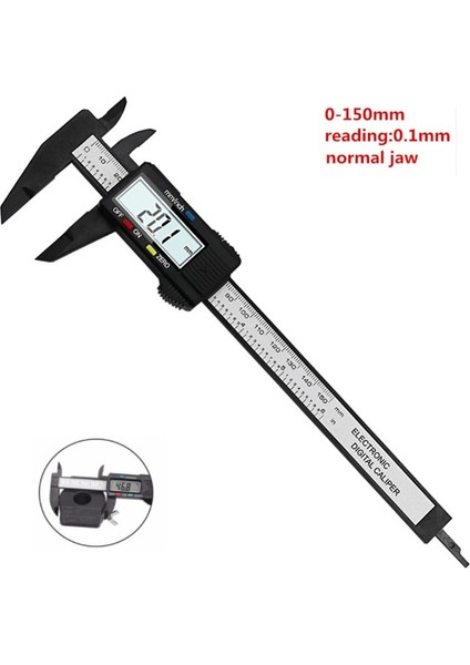 150MM Normal 300MM 200 Elektronik Dijital Kumpas LCD Plastik Sürmeli Kumpas Uzun Çene Mikrometre Iç Dış Çap Ölçer Ölçme Aletleri (Yurt Dışından)