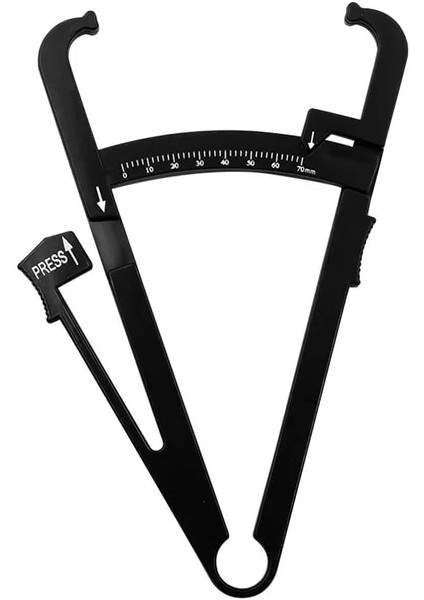 Siyah 1 Pc Crossfit Vücut Yağ Kaybı Test Cihazı Hesap Makinesi Spor Kaliper Klip Ölçümü Ince Cilt Katlama Vücut Yağ Tablosu Spor Salonu Ekipmanları Cetvel (Yurt Dışından)