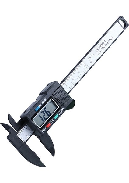 Siyah Karbon Fiber Sürmeli Kumpas Pürüzsüz Görünüm Mükemmel Işçilik LCD Dijital Elektronik Ölçüm Ölçer Mikrometre (Yurt Dışından)