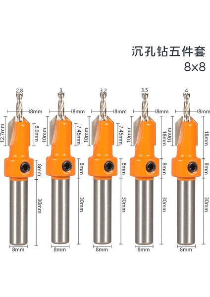 8mmshank 4X10MM 8mm Shank Hss Ağaç Işleme Havşa Yönlendirici Bit Vida Çıkarıcı Remon Yıkım Ahşap Freze Kesicisi (Yurt Dışından) modelleri