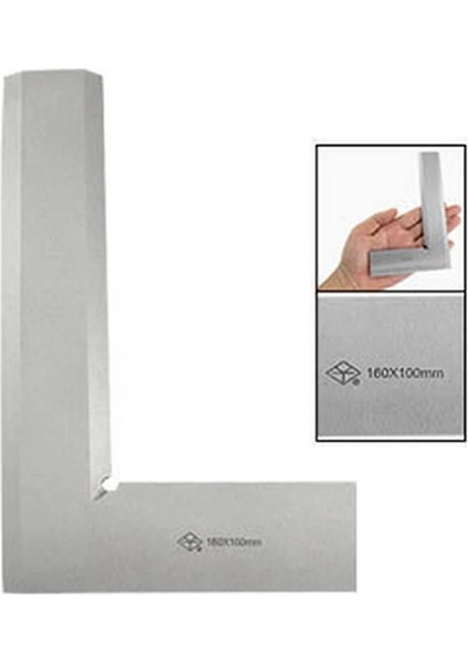 80X50MM Paslanmaz Çelik Bıçaklı 90 Derece 63X40 100X63 160X100MM 200X125M Açı Deneyin Kare Cetvel Eğimli Kenar Kare Ölçer Kenar Açısı Cetveli (Yurt Dışından)