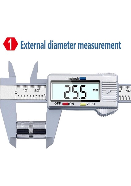 Gümüş Yenı Dijital Sürmeli Kumpaslar 0-150MM LCD Elektronik Kumpas Karbon Fiber Ölçer Yükseklik Ölçüm Araçları Aletleri Mikrometre (Yurt Dışından) fiyatları