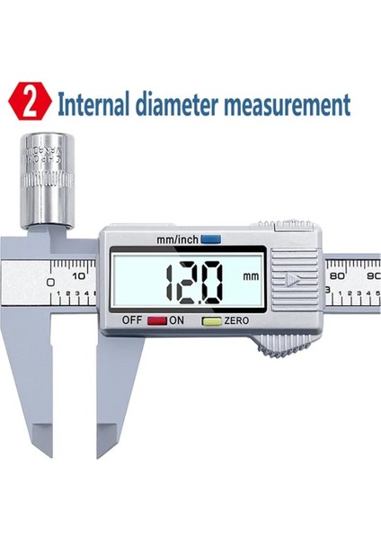 Gümüş Yenı Dijital Sürmeli Kumpaslar 0-150MM LCD Elektronik Kumpas Karbon Fiber Ölçer Yükseklik Ölçüm Araçları Aletleri Mikrometre (Yurt Dışından) indirimleri
