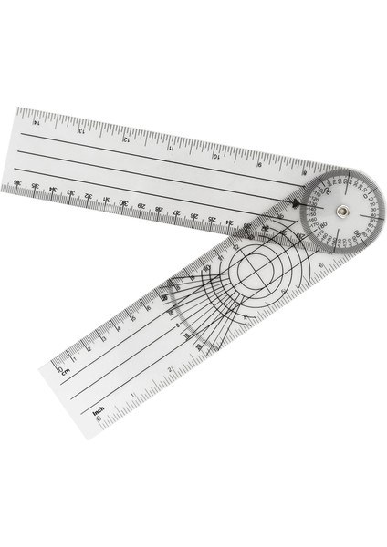 Gonyometre Aracı Gonyometresi Iletki Cetvel Şeffaf Ortopedik Açı Ölçümü Için Cetvel 360 Derece Vücut Ölçüm Bandı (Yurt Dışından)