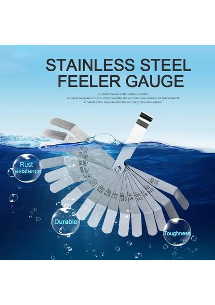 A 16 Bıçaklı Feeler Ölçer Metrik 0.127-0.508MM Paslanmaz Çelik Katlanabilir Kalınlık Ölçer Vanalar Buji Boşluk Doldurma Ölçümü (Yurt Dışından) modelleri