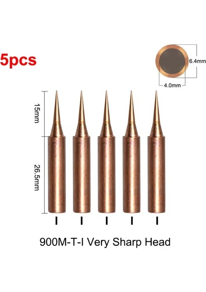 5 Adet I 1/4/5 Adet 900M T Serisi Saf Bakır Havya Ucu Kurşunsuz Kaynak Sting Hakko 936 FX-888D 852D + Havya Istasyonu (Yurt Dışından)