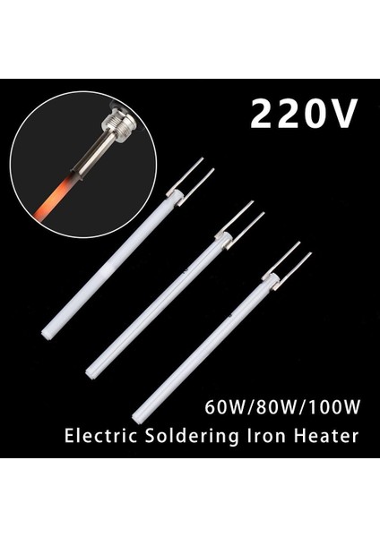 1PC-80W Kısa Tel 1pc Ayarlanabilir Sıcaklık Elektrikli Havya Isıtıcı 220V 80W 60W 100W Seramik Dahili Isıtma Elemanı 908 908S Lehim (Yurt Dışından) fiyatları