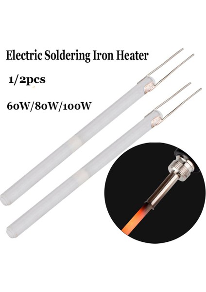 1PC-80W Kısa Tel 1pc Ayarlanabilir Sıcaklık Elektrikli Havya Isıtıcı 220V 80W 60W 100W Seramik Dahili Isıtma Elemanı 908 908S Lehim (Yurt Dışından) fırsatları