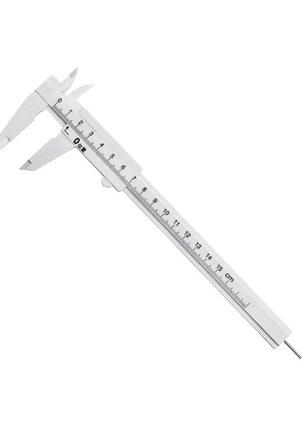Beyaz 0-150MM Sürmeli Kaliperler Tek Kurallı Ölçekli Plastik Diyafram Derinlik Yükseklik Ölçü Aracı Dıy Aracı Ağaç Işleme Metal Işleme (Yurt Dışından)