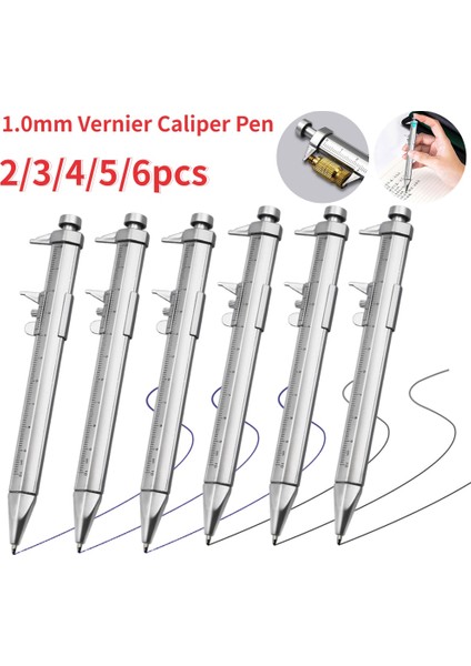 6 Adet Siyah Yedekler 2-6 Adet Kaliper Kalemler 0-100MM Sürmeli Kumpas Rulo Tükenmez 1mm Plastik Öğrenci Kırtasiye Hediye Sürmeli Kumpas Ölçme Aracı (Yurt Dışından) fırsatları