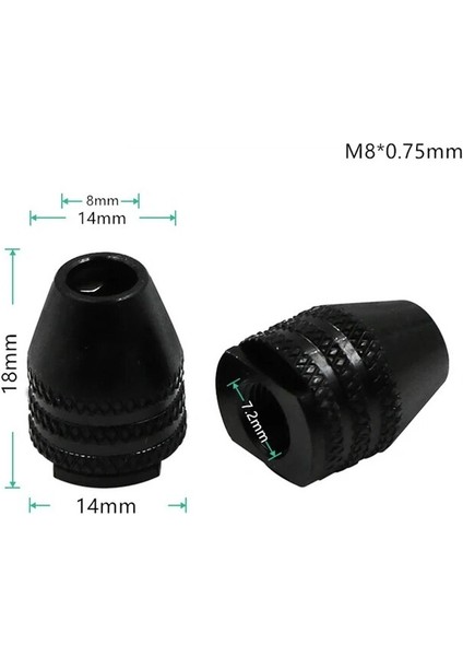 Kısa Kuyruk M8X0.75MM 0.3-3.2mm Çoklu Matkap Chuck Mini Evrensel Üç Çeneli Matkap Chuck Adaptörü Dönüştürücü Dremel Döner Oyma Makinesi Aracı (Yurt Dışından)