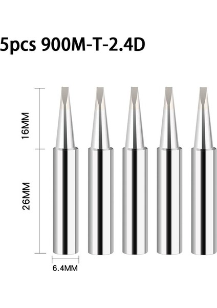 5 Adet 900M-T-2.4D 5 Paket 900M-T Serisi K/sk/b/ı/ıs/1c/2c/3c/4c/2.4d/3.2d Havya Ipuçları Kurşunsuz Kaynak Kafası Bga Lehimleme Aracı Aksesuarları (Yurt Dışından)