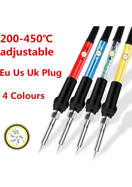 Mavi 110V Us Plug 60W Havya Ayarlanabilir Sıcaklık Elektrikli 220V 110V Kaynak Lehim Tamir Istasyonu Isı Kalem Ipuçları Onarım Aracı Ipuçları (Yurt Dışından) fırsatları