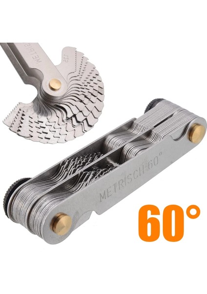 55 Derece Konu Pitch Kesme Ölçer Bıçak Aracı 55 ve 60 Derece Inç Metrik Vida Diş Pitch Ölçer Bıçak Iplik Ölçer Ölçme Aracı (Yurt Dışından) fırsatları