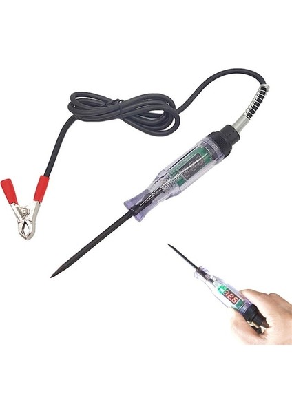 Siyah Araba Kamyon Gerilim Devre Test Cihazı Otomatik 6 V-24 V Tamir Araçları Araç Teşhis Probu Test Kalemi Ampul Otomobil Polarite Kalem (Yurt Dışından)