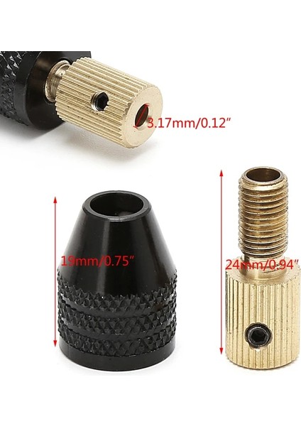 Siyah 3.17MM Elektrik Motor Mili Mini Ayna Fikstürü Kelepçe 0.3mm-3.5mm Matkap Ucu (Yurt Dışından) indirimleri