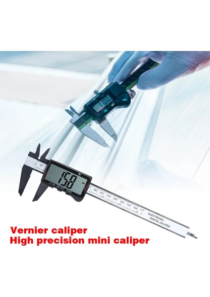 H 100/150MM Dijital Kumpas Elektronik Sürmeli Kumpas Mikrometre Elektronik Dijital Sürmeli Kumpas Tam Ekran Ölçme Araçları (Yurt Dışından)