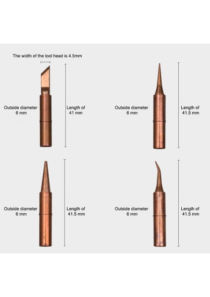 1 Adet Sı 1/4/5 Adet 900M T Serisi Saf Bakır Havya Ucu Kurşunsuz Kaynak Sting Hakko 936 FX-888D 852D + Havya Istasyonu (Yurt Dışından)
