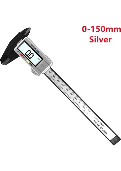 0-150MM Gümüş Yenı Dijital Kumpas 6 Inç Elektronik Sürmeli Kumpas 100MM Kaliper Mikrometre Dijital Cetvel Ölçme Aracı 150MM 0.1mm (Yurt Dışından)