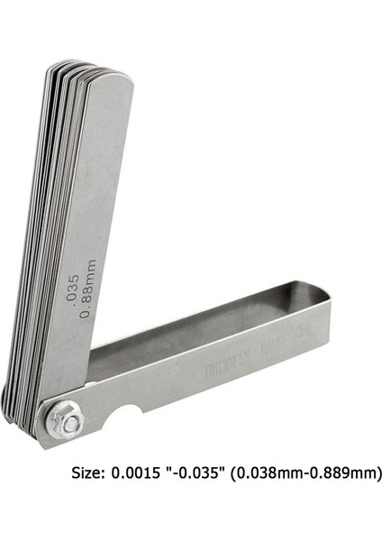Paslanmaz Çelik Feeler Ölçer Metrik Imperial 0.04-0.88MM Kalınlık Ölçeği 32 Bıçak Kombinasyonu Ölçüm Aletleri (Yurt Dışından) fiyatları