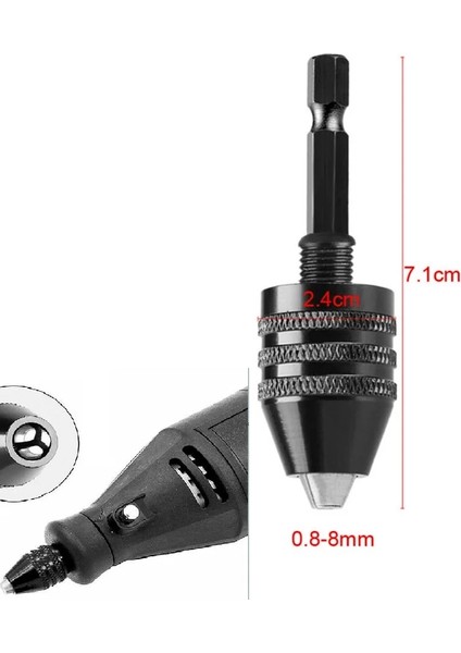 0.3-3.6mm Mini Anahtarsız Matkap Chuck 0.3-8mm Kendinden Sıkmalı Elektrikli Matkap Uçları Pens Fikstür Araçları 1/4quot Hex Shank Hızlı Değişim Dönüştürücü (Yurt Dışından) modelleri