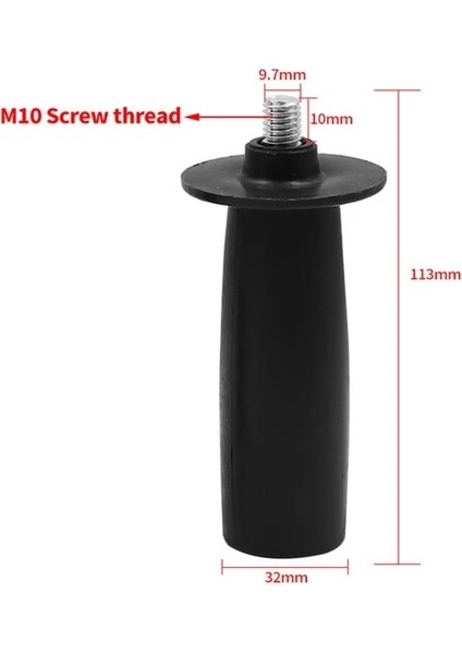 M10 1 Adet Açı Öğütücü Kolu 8MM/10MM Konu Açı Öğütücü Taşlama Tezgahları Profesyonel Güç Aracı Için Yardımcı Yan Kol (Yurt Dışından)