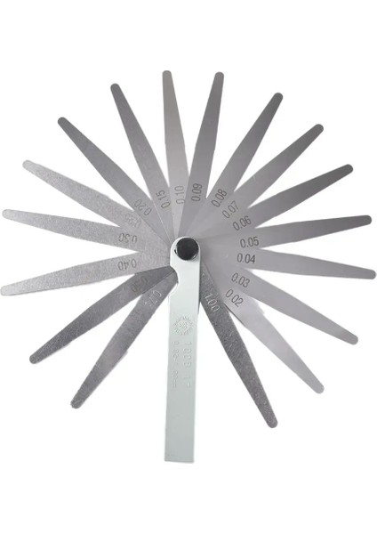 0.02-1.00 mm Boşluk 17 Bıçaklı Mesafe Bulucu Feeler Ölçer Vana Feeler Gaugefiller Karbon Çelik Levha Gümrükleme Ölçümü Için (Yurt Dışından) fiyatları