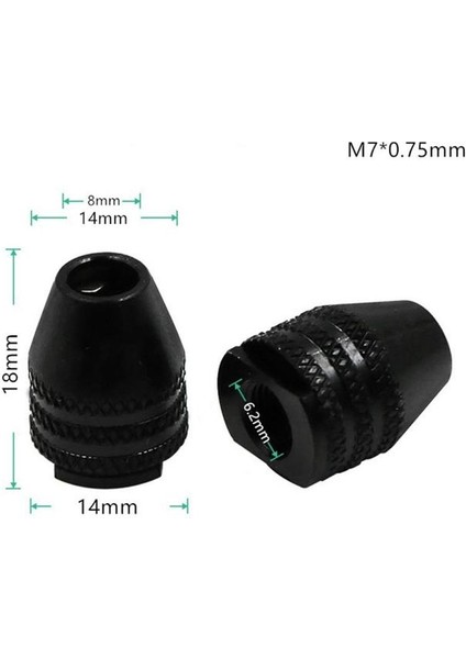 Kısa Kuyruk M7X0.75MM 4 Boyutları Evrensel Çoklu Matkap Chuck Anahtarsız 0.3-3.2mm Mini Matkap Ucu Chucks Adaptörü Dremel Döner Aletler Gravür Aksesuarları (Yurt Dışından)