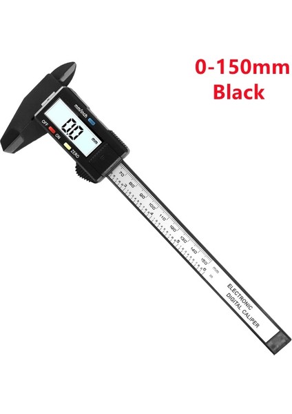 0-150MM Siyah Yenı Dijital Kumpas 6 Inç Elektronik Sürmeli Kumpas 100MM Kaliper Mikrometre Dijital Cetvel Ölçme Aracı 150MM 0.1mm (Yurt Dışından)