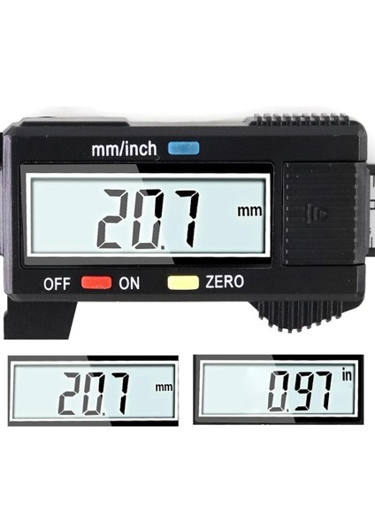 0-150MM Siyah Yenı Dijital Kumpas 6 Inç Elektronik Sürmeli Kumpas 100MM Kaliper Mikrometre Dijital Cetvel Ölçme Aracı 150MM 0.1mm (Yurt Dışından)