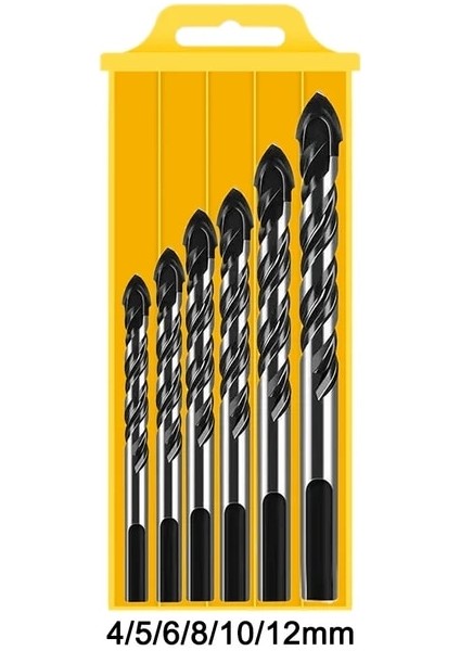 D 3-12MM Matkap Uçları Seti Cam Seramik Seramik Fayans Delik Açıcı Tuğla Sert Alaşım Üçgen Bit Araç Kiti Metal Işleme Matkap Uçları (Yurt Dışından)