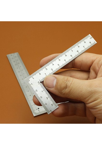5X10 cm Mini L Kare Cetvel Ölçme Düzeni Aracı Paslanmaz Çelik Kare 90 Torna Cetvel Hassas Bina Çerçeveleme Göstergeleri (Yurt Dışından)