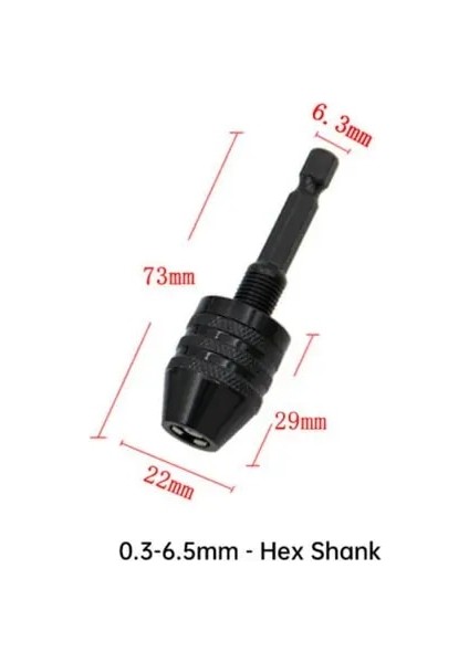 0.3-6.5 mm Mini Anahtarsız Matkap Chuck 0.3-8mm Kendinden Sıkmalı Elektrikli Matkap Uçları Pens Fikstür Araçları 1/4 "hex Shank Hızlı Değişim Dönüştürücü (Yurt Dışından)