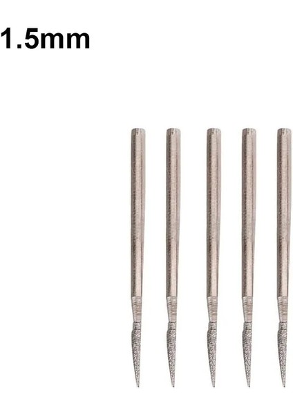 5 Adet 3mm 5 Adet 2.35MM Shank Galvanik Elmas Taşlama Kafası Cila Iğnesi 1/1.5/2/3/4/6mm Oyma Yeşim Taşı Aşındırıcı Alet (Yurt Dışından)