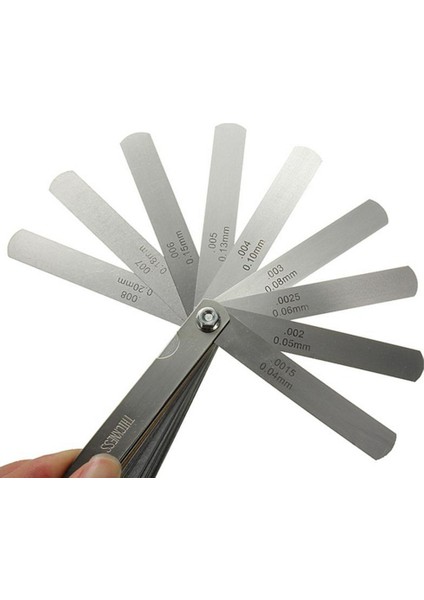 32 Adet 0.04-0.88 mm .0015-.035 Bakır Levha 100MM Uzunluk Paslanmaz Çelik 304 Uzaklık Ölçer Feeler Vana Öğretim Feeler Ölçer (Yurt Dışından)