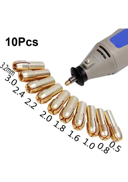 11 Adet 10/11 Adet Matkap Aynaları Adaptörü 0.5mm-3.2mm Mini Matkap Aynaları Ayna Adaptörü Mikro Collet Pirinç Güç Döner Araçları Parça Seti (Yurt Dışından) fiyatları
