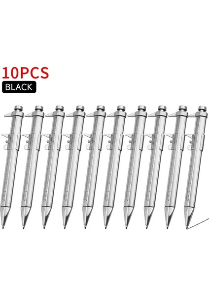 10 Adet Siyah 1-10 Adet Kumpas Kalem 0-100 Sürmeli Kumpas Silindiri Tükenmez 1mm Plastik Öğrenci Hediye Kırtasiye Sürmeli Kumpas Ölçme Araçları (Yurt Dışından)