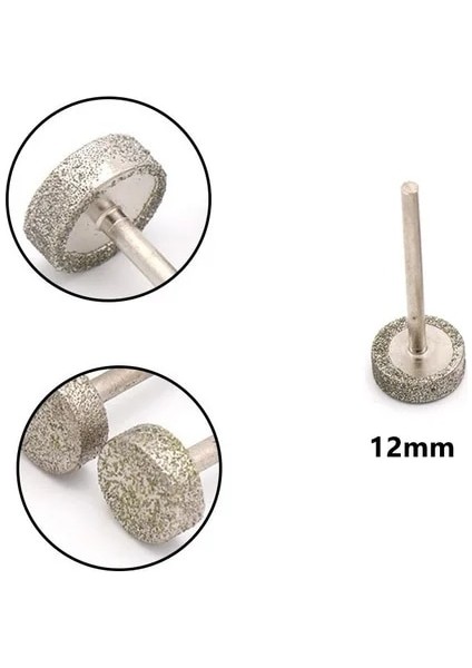 12MM 1 Adet Taşlama Kafası Parlatma Ucu Silindir Elmas Çapak Matkap Ucu Seti Oyma Gravür Sondaj 8-16MM Öğütücü Aksesuarları (Yurt Dışından)