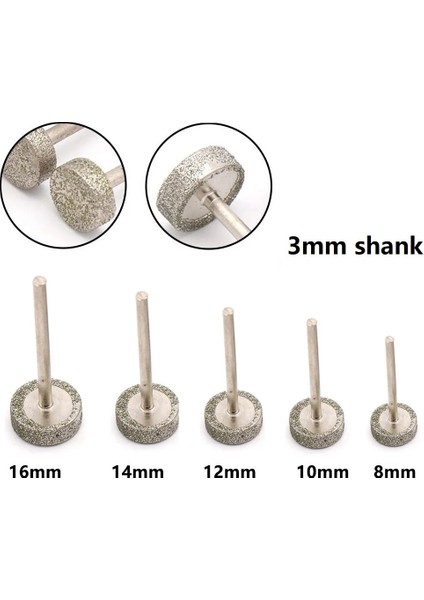 12MM 1 Adet Taşlama Kafası Parlatma Ucu Silindir Elmas Çapak Matkap Ucu Seti Oyma Gravür Sondaj 8-16MM Öğütücü Aksesuarları (Yurt Dışından)