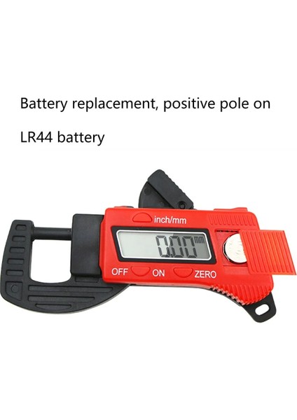 Sıcak 0-12.7mm Kaliper LCD Ekran Karbon Fiber Kompozitler Dijital Kalınlık Kaliper Mikrometre Ölçer Mavi/kırmızı Ölçüm Aracı (Yurt Dışından)