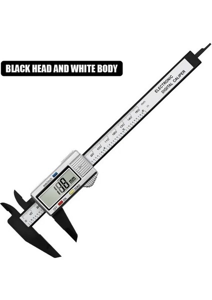 Siyah Gümüş Opp Torba 150MM Elektronik Dijital Kumpas Karbon Fiber Kadran Sürmeli Kaliper Ölçer Pakometre Dijital Mikrometre Ölçme Aletleri (Yurt Dışından)