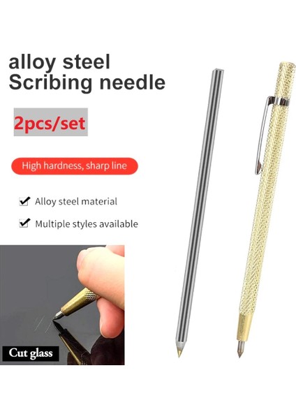 2 Adet Metal Kiremit Kesme Kalem Elmas Cam Kiremit Kesici Karbür Scriber Sert Metal Yazı Kalem Inşaat Kiremit Kesme (Yurt Dışından)