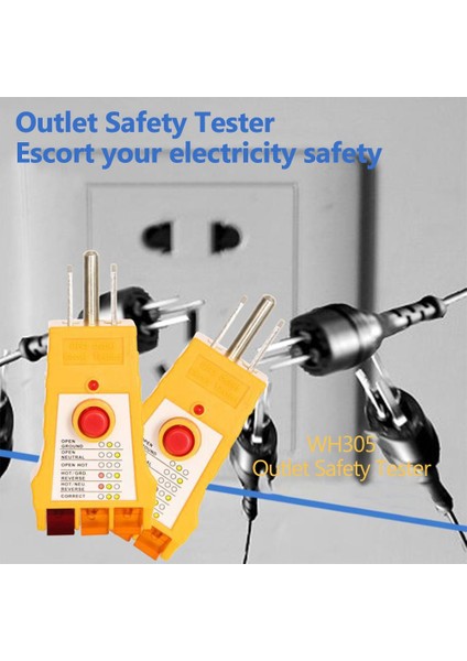Abd Plug WH305 Güç Dedektörü Test Cihazı Soket Kontak Indüksiyon Soketi Güvenlik Test Cihazı El Kontrol Prizi Test Cihazı Çıkışları Aracı (Yurt Dışından) fırsatları