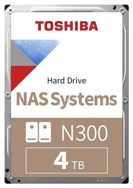 3,5" N300 4tb 512MB 7200RPM MN10ADA400ES Sata 3, 7/24 Nas