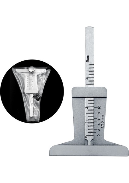 0-50MM Paslanmaz Çelik Araba Lastiği Lastik Diş Derinliği Ölçer Ölçer Cetvel Kaliper Ölçme Aracı Moto Kamyon (Yurt Dışından)