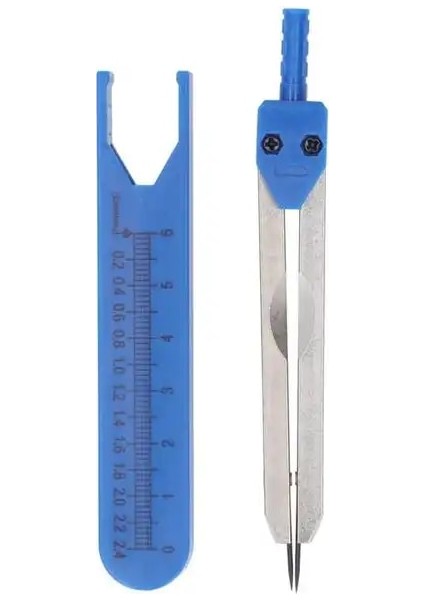 Mavi Ekg Kumpasları Paslanmaz Çelik 0‑2.4in Cetvel Çizim Bölücü Hemşirelik Için Ölçme Aracı (Yurt Dışından)