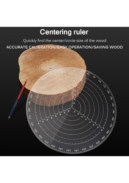 C Yuvarlak Merkezi Şeffaf Akrilik Bulucu Yaratıcı Torna Çalışması Pusula Daire Ölçer Işleme Araçları Ahşap Torna Çizim Için (Yurt Dışından) fırsatları