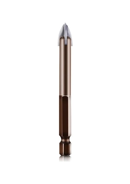 Kahverengi 10MM Çap 3/4/5/6/7/8/10/12MM Cam Matkap Ucu Alaşım Karbür Noktası 4 Kesme Kenarları ile Kiremit Cam Çapraz Mızrak Kafa Matkap Uçları (Yurt Dışından)