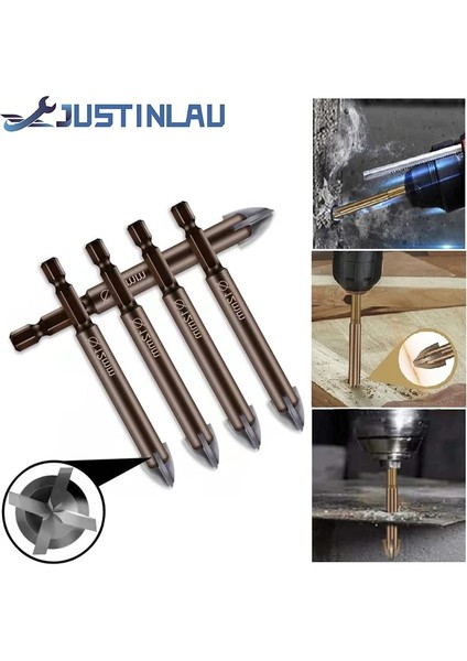 Kahverengi 10MM Çap 3/4/5/6/7/8/10/12MM Cam Matkap Ucu Alaşım Karbür Noktası 4 Kesme Kenarları ile Kiremit Cam Çapraz Mızrak Kafa Matkap Uçları (Yurt Dışından) fiyatları